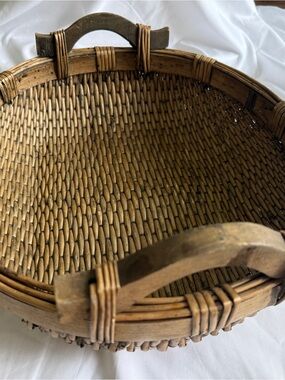 Vintage Asian Hand Woven Basket